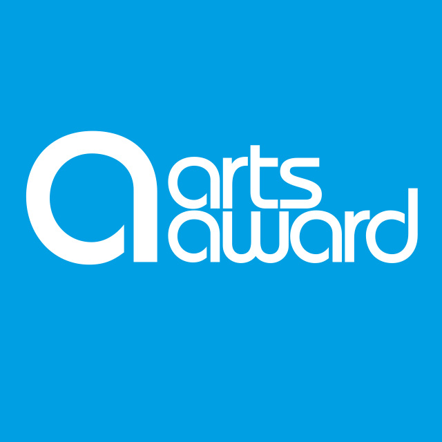 Arts Award logo on blue background