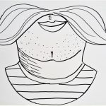 Line drawing of mask