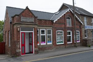 A Photograph of the Artspace building. A single story Victorian facia originally built to house a newspaper printworks