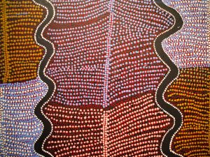 Indigenous Australian art Dot painting background