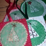 red and green textiles Christmas Tree Decorations