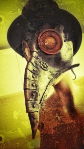 Steampunk mask with top hat