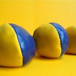 yellow and Blue Juggling Balls