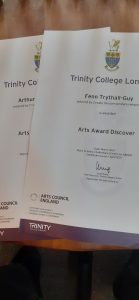 Photo of Arts Awards certificates