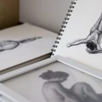 Sketch books with life drawings in them