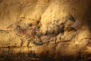 Cave painting of buffalo